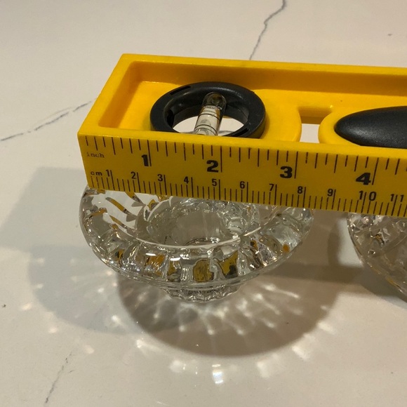 2 Glass Candle Holders. Made in Malaysia. Nice Weight. - Picture 3 of 7